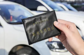 人物手持驾驶证图片