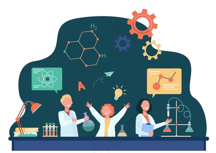 科学实验图片ai矢量模版下载