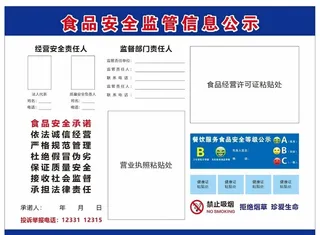 食品安全信息公示栏图片