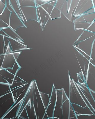 碎玻璃矢量素材图片
