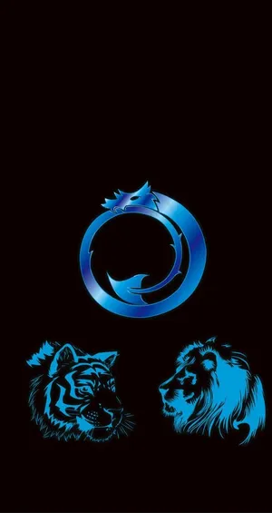 狮头虎头矢量图图片