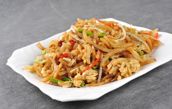 炒饼丝图片