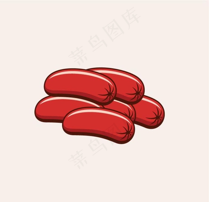 卡通烤肠图片eps,ai矢量模版下载