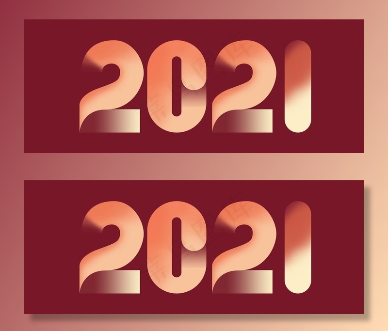 2021数字标题设计图片