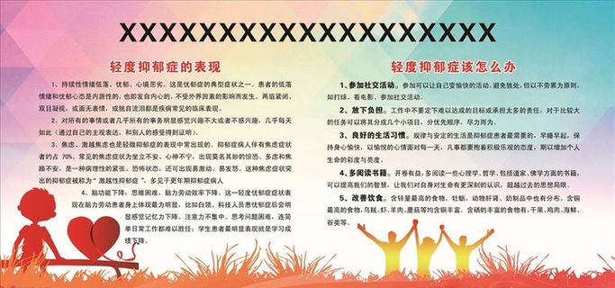 抑郁症展板图片