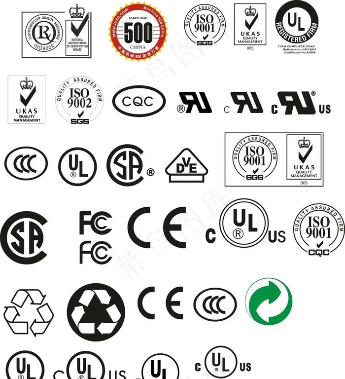 认证标志大全CEFCSA标图片cdr矢量模版下载