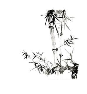 水墨竹子图片