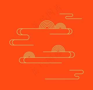 祥云矢量路径宣传标识图片