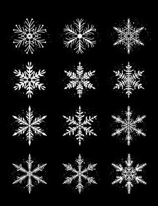 冬天雪花元素套图图片