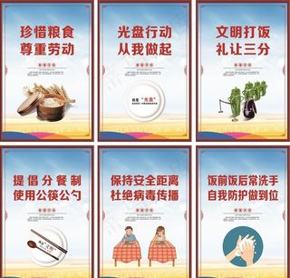 食堂文化光盘行动图片