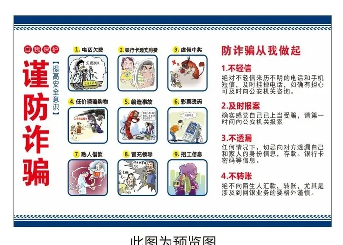 谨防诈骗图片