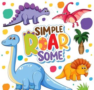 可爱恐龙卡通插画图片