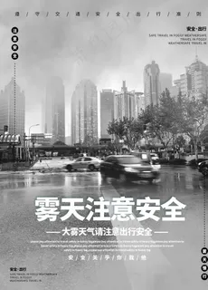 雾天注意安全图片