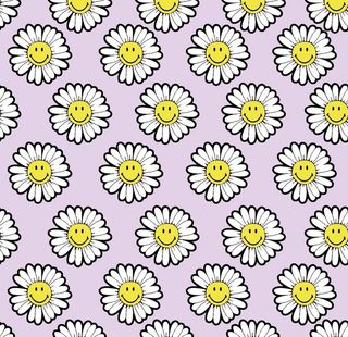 笑脸  向日葵 卡通 紫色底图图片