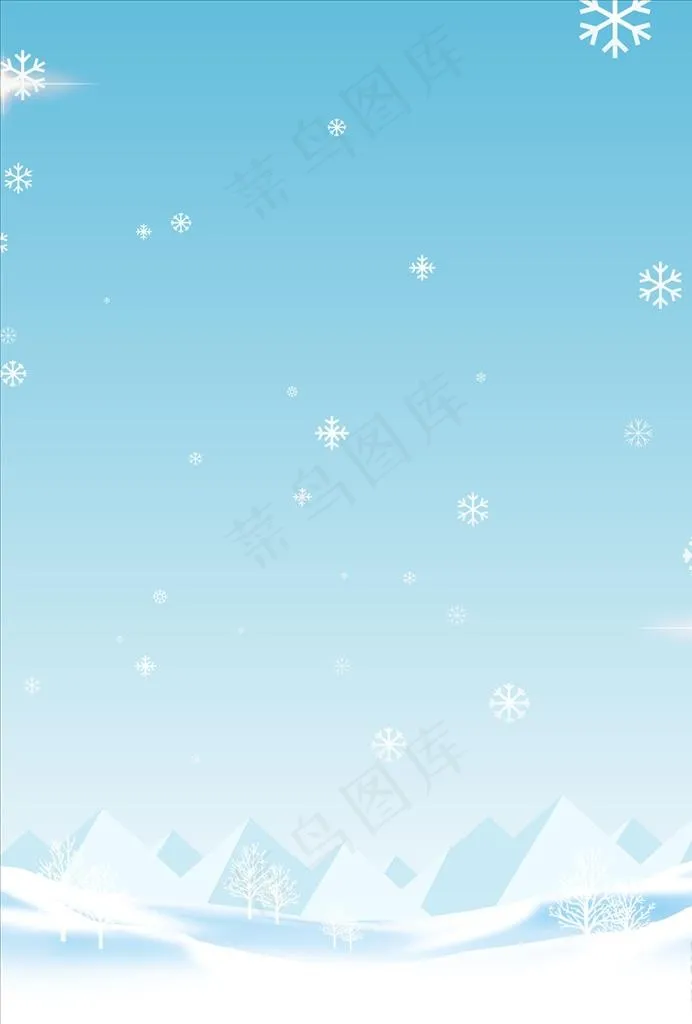 冬季雪花促销海报背景图片cdr矢量模版下载