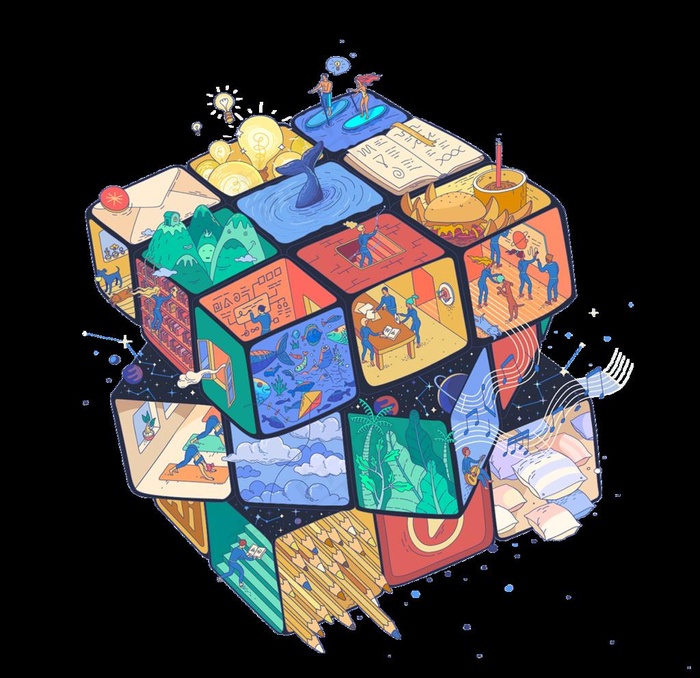 魔方图片psd模版下载