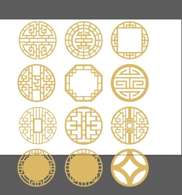 中国风圆形花边图片
