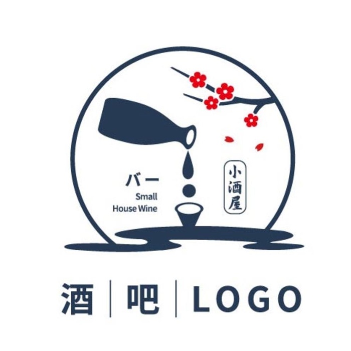 日系小酒屋酒吧LOGO标识图片ai矢量模版下载