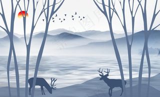 北欧创意玄关屏风电视背景墙底纹图片