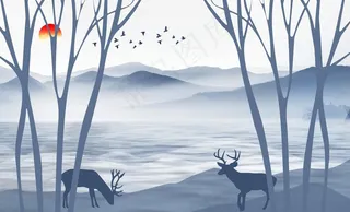 北欧创意玄关屏风电视背景墙底纹图片