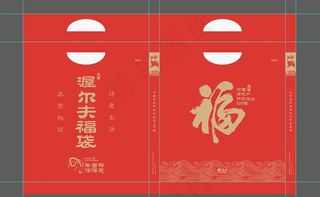 手提袋 福字 春节 年 红图片