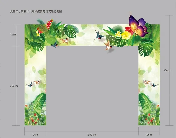 春季拱门 图片cdr矢量模版下载