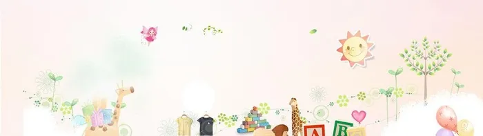 卡通童装清新背景banner图片
