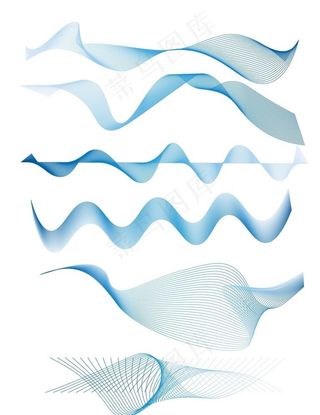 蓝色科技几何光效背景科技线条图片