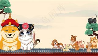 古风卡通背景图片