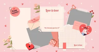 情人节信封素材图片