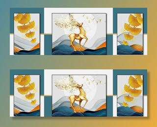 麋鹿装饰画图片