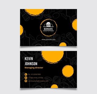 美式快餐矢量名片图片