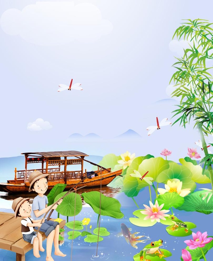 卡通背景素材图片(1701x2151)psd模版下载