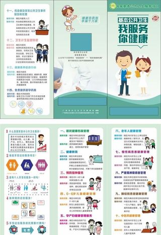 基本公共服务卫生三折页图片