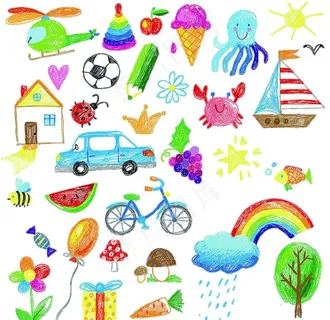 蜡笔卡通简笔画图片