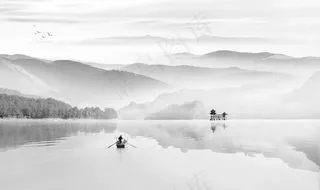 水墨山水 新中式 大理石纹图片