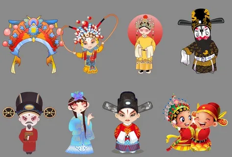 卡通国潮人物图片