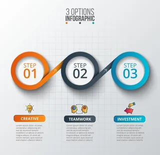 企业商务概念矢量圆形图表模板图片