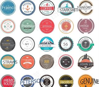 圆形品质标签图片