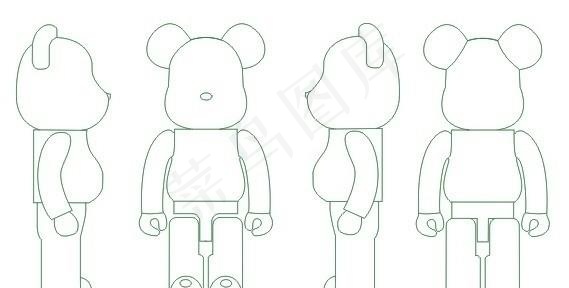 BEARBRICK暴力熊矢量图图片