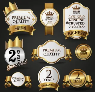 豪华金色质感标签矢量标贴图片