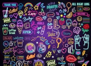 霓虹灯元素图片