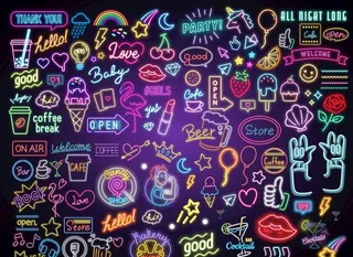 霓虹灯元素图片