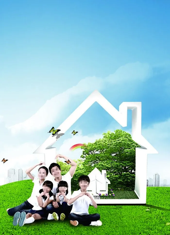 幸福家庭图片(1035x1480)psd模版下载