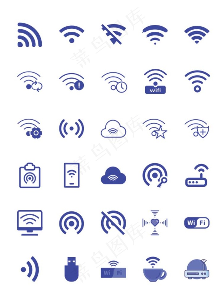 wifi图标图片cdr矢量模版下载