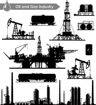 工业生产剪影图片