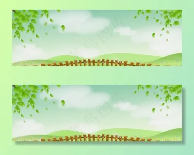小清新春天绿色背景设计图片
