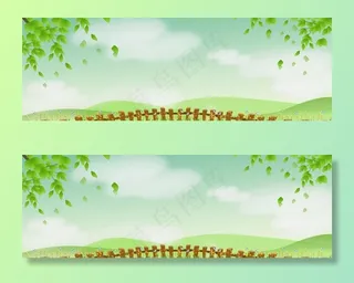 小清新春天绿色背景设计图片
