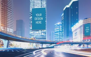 楼体广告样机图片