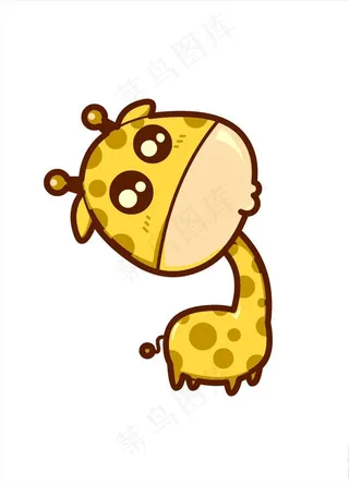 卡通长颈鹿图片